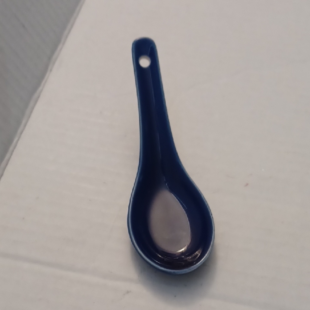 $4 Add-on Blue Ceramic Spoon
